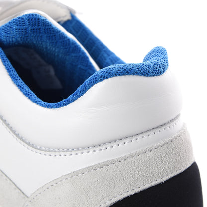 Chanel Suede Calfskin Womens CC Sneakers 39.5 White Silver Blue 5 of 9