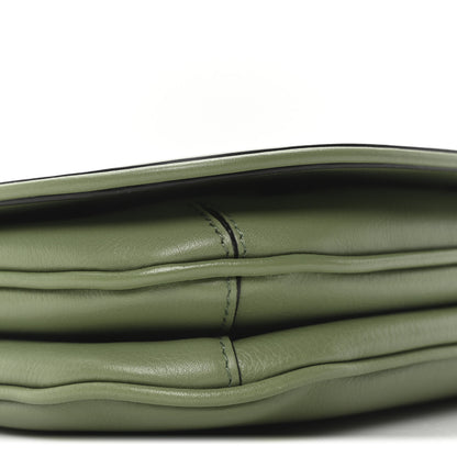 Gucci Roxy Calfskin Web Medium Blondie Top Handle Shoulder Flap Bag Salamander Green 9 of 10