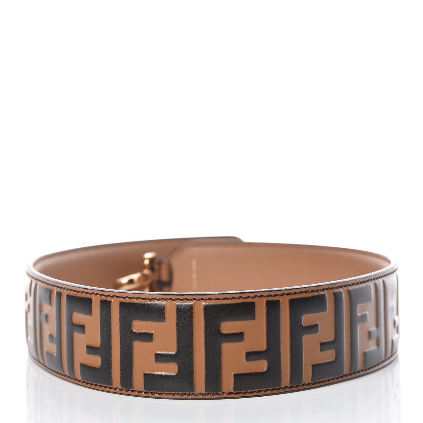 Calfskin FF 1974 Embossed Strap You Tobacco Black