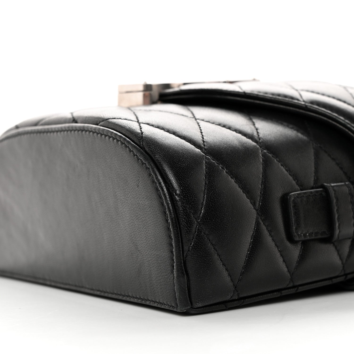 Saint Laurent Lambskin Quilted Monogram June Box Bag Black 9 of 13