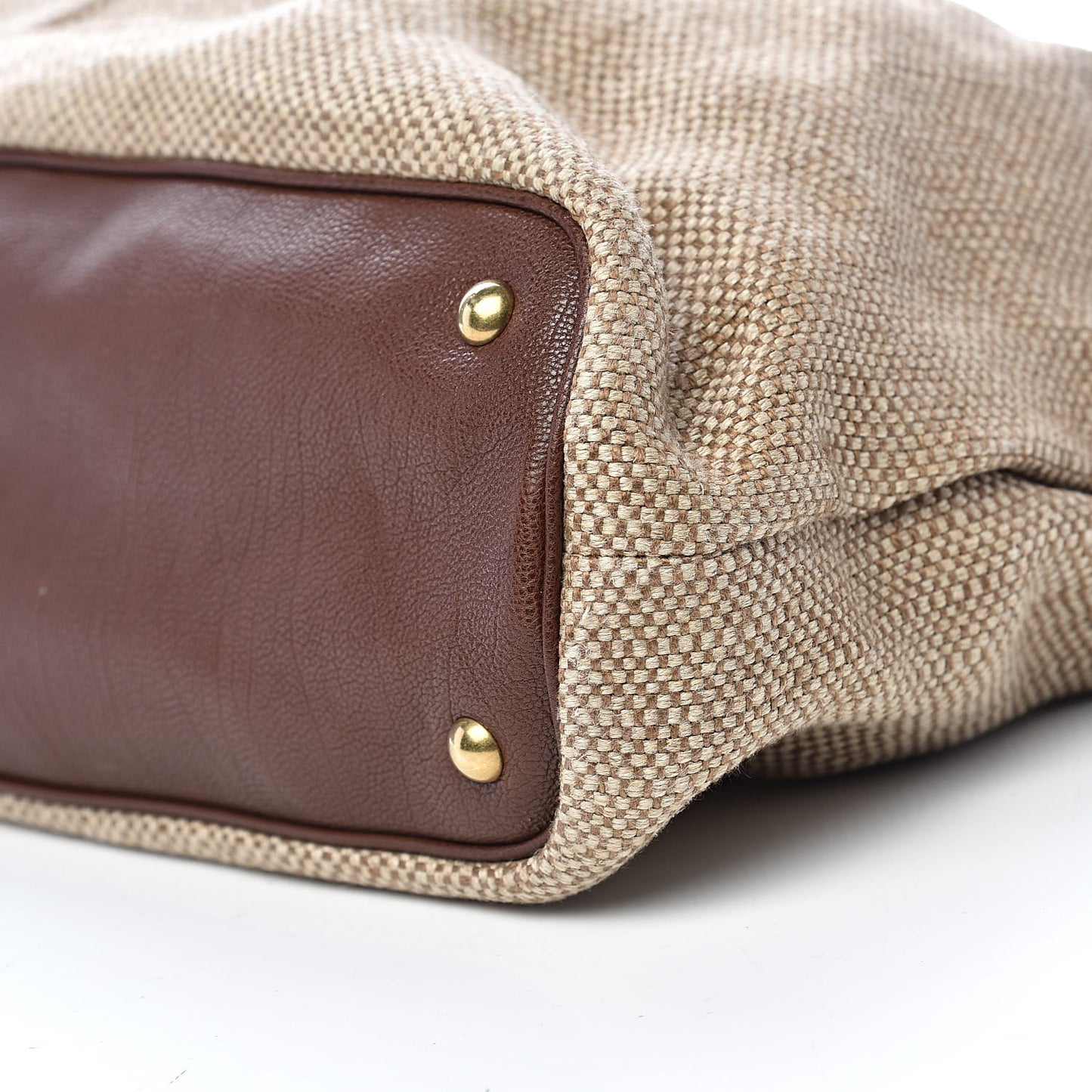 Linen Belle de Jour Cabas Tote Brown