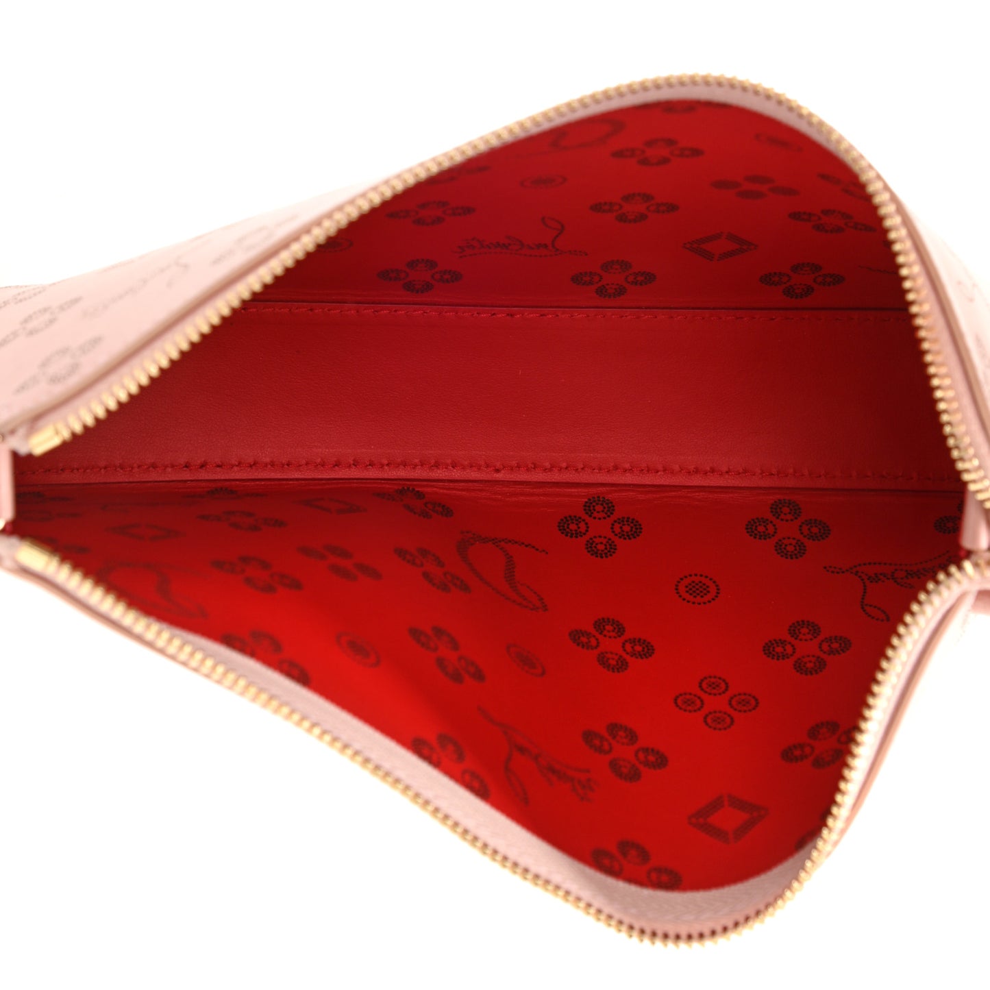 Calfskin Loubila Loubinthesky Chain Clutch Rosy
