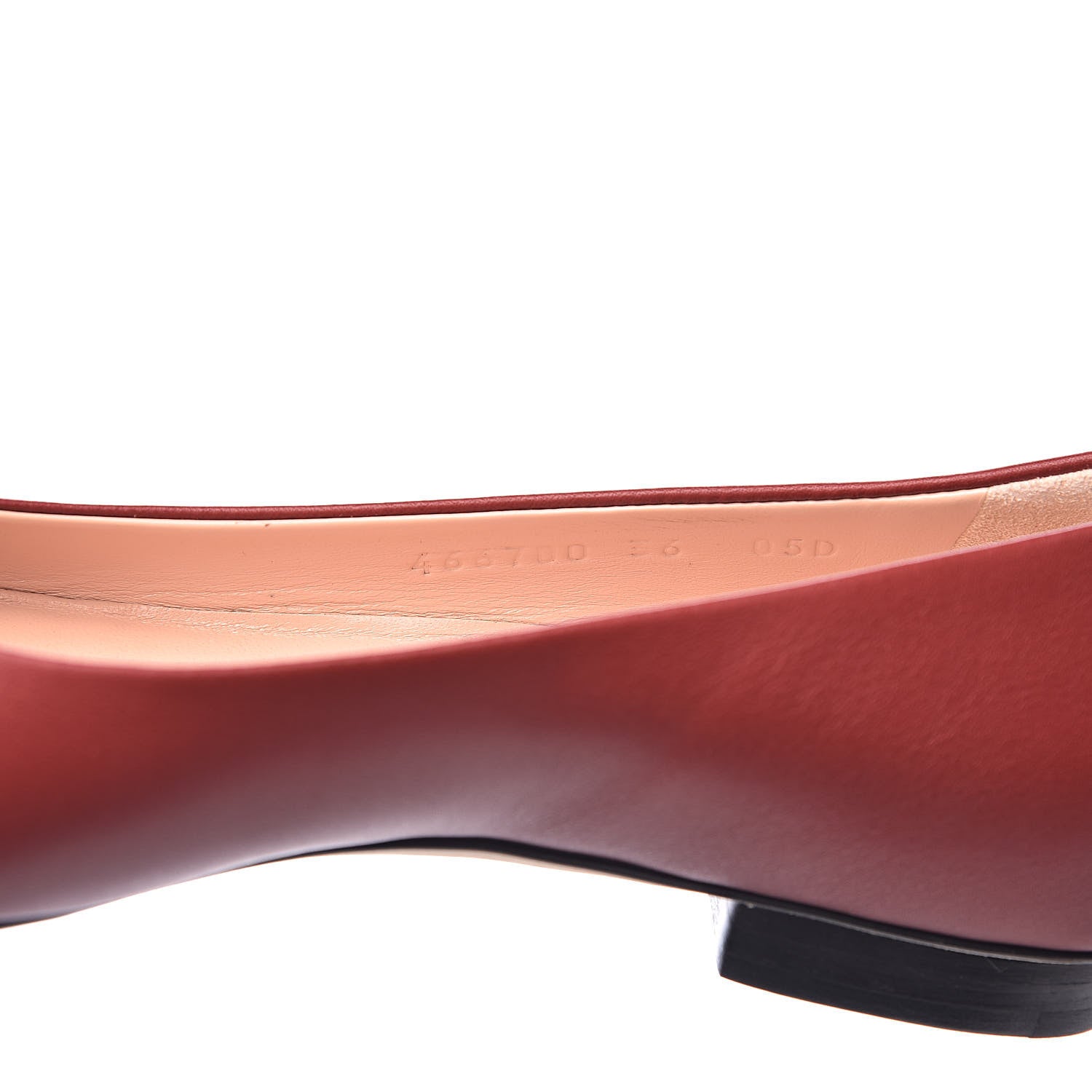 Gucci Calfskin Horsebit Ballerina Flats 36 Red 8 of 11