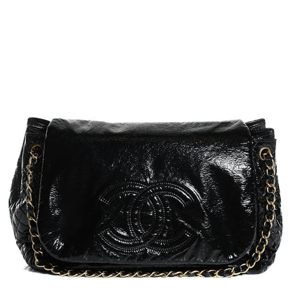 Chanel Vinyl Rock and Chain XL Flap Black 1 of 8