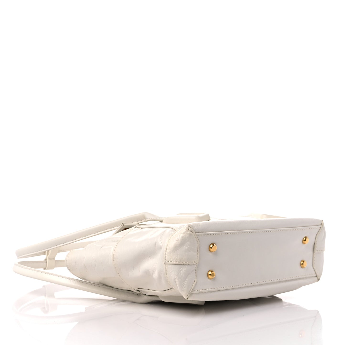 Paper Calfskin Maxi Intrecciato Small Arco Slouch Plaster