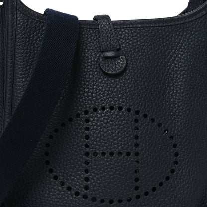 Hermes Taurillon Clemence Evelyne TPM  Bleu Nuit Bleu Indigo 8 of 10