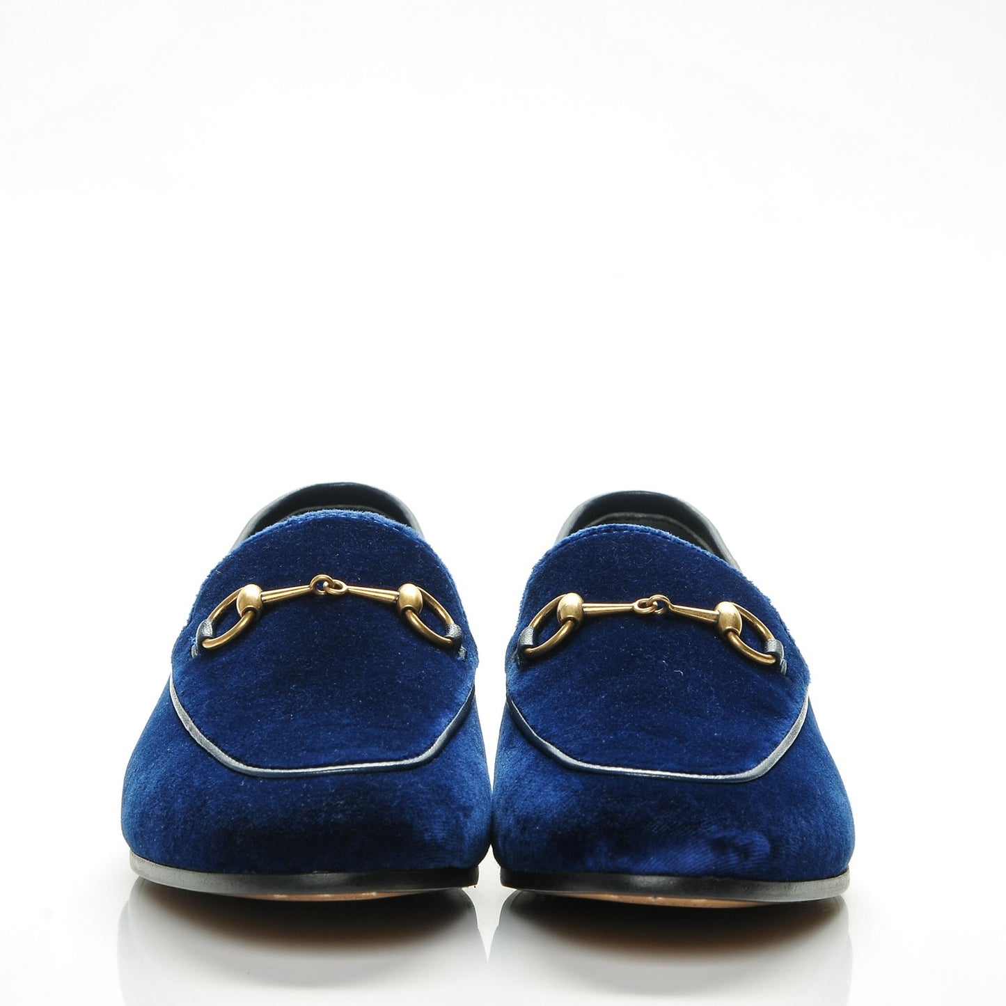 Velvet Horsebit Jordaan Loafers 38 Cobalt