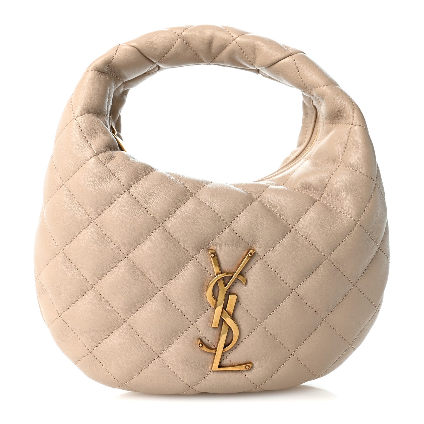 Lambskin Quilted Icarino Bag Dark Beige