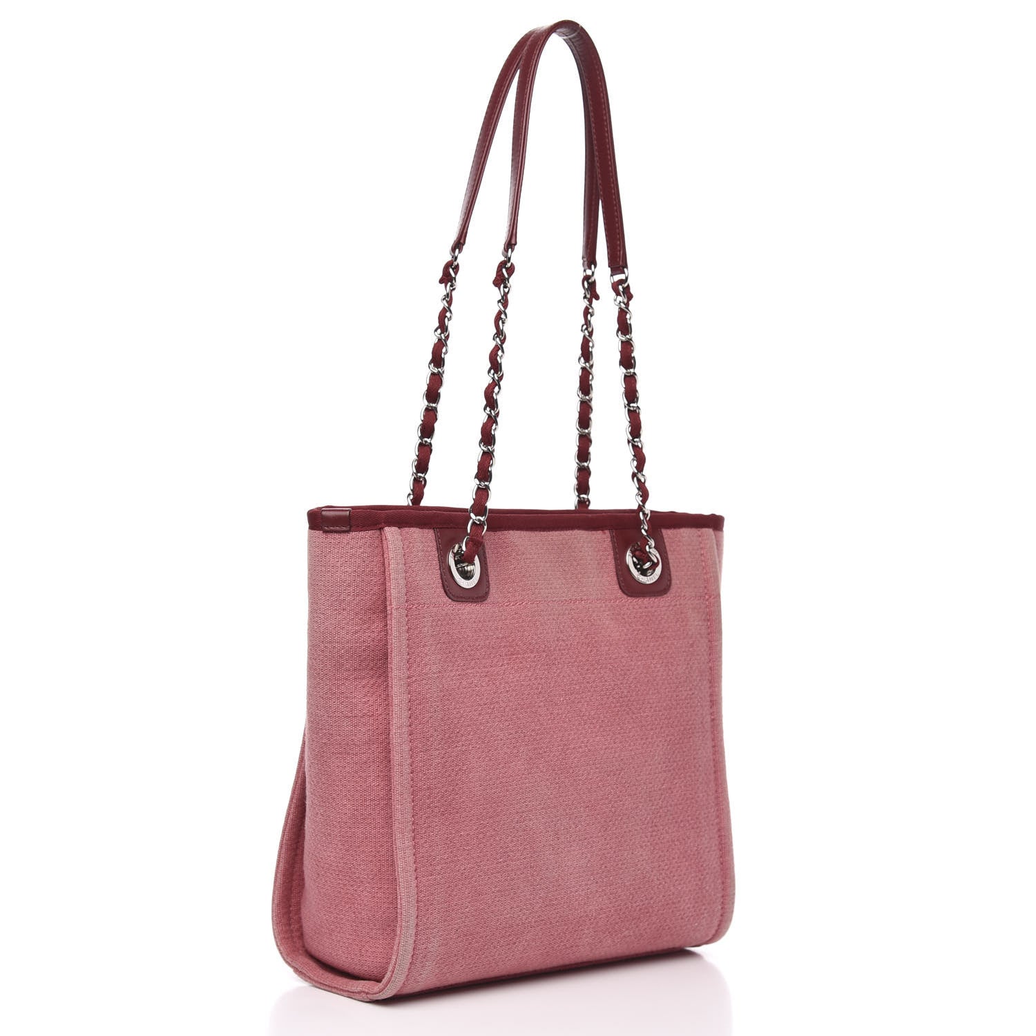 Chanel Canvas Mini Deauville Tote Red 3 of 12