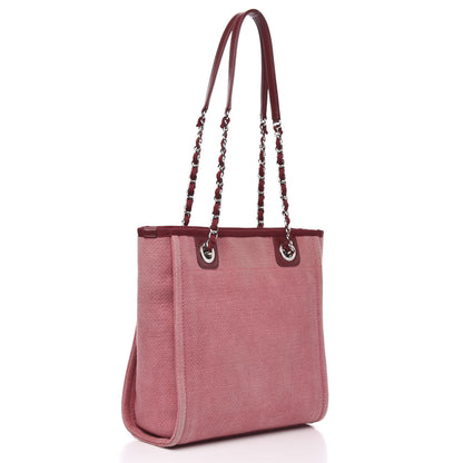 Chanel Canvas Mini Deauville Tote Red 3 of 12