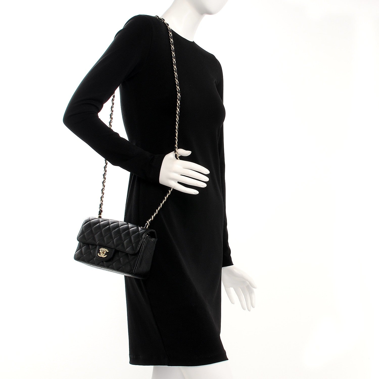 Chanel Caviar Quilted Mini Rectangular Flap Black 2 of 8
