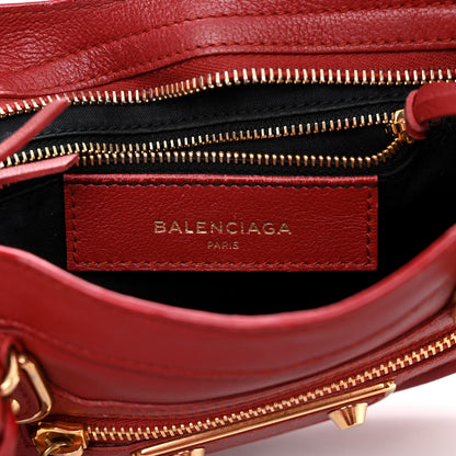 Balenciaga Chevre Gold Metallic Edge Hardware Mini City Rouge Brique Rouge Grenade 6 of 16