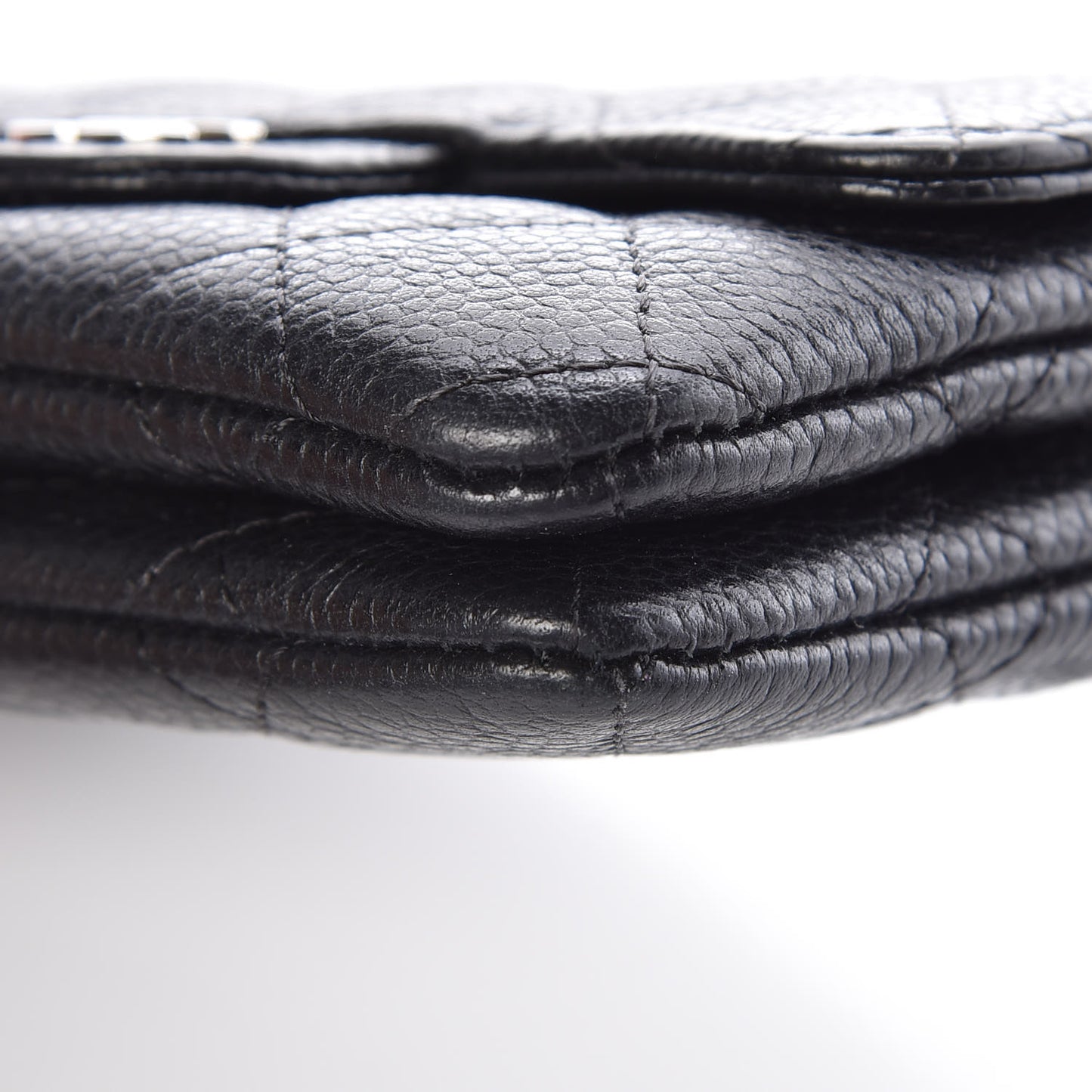 Caviar Quilted Coin Purse Black