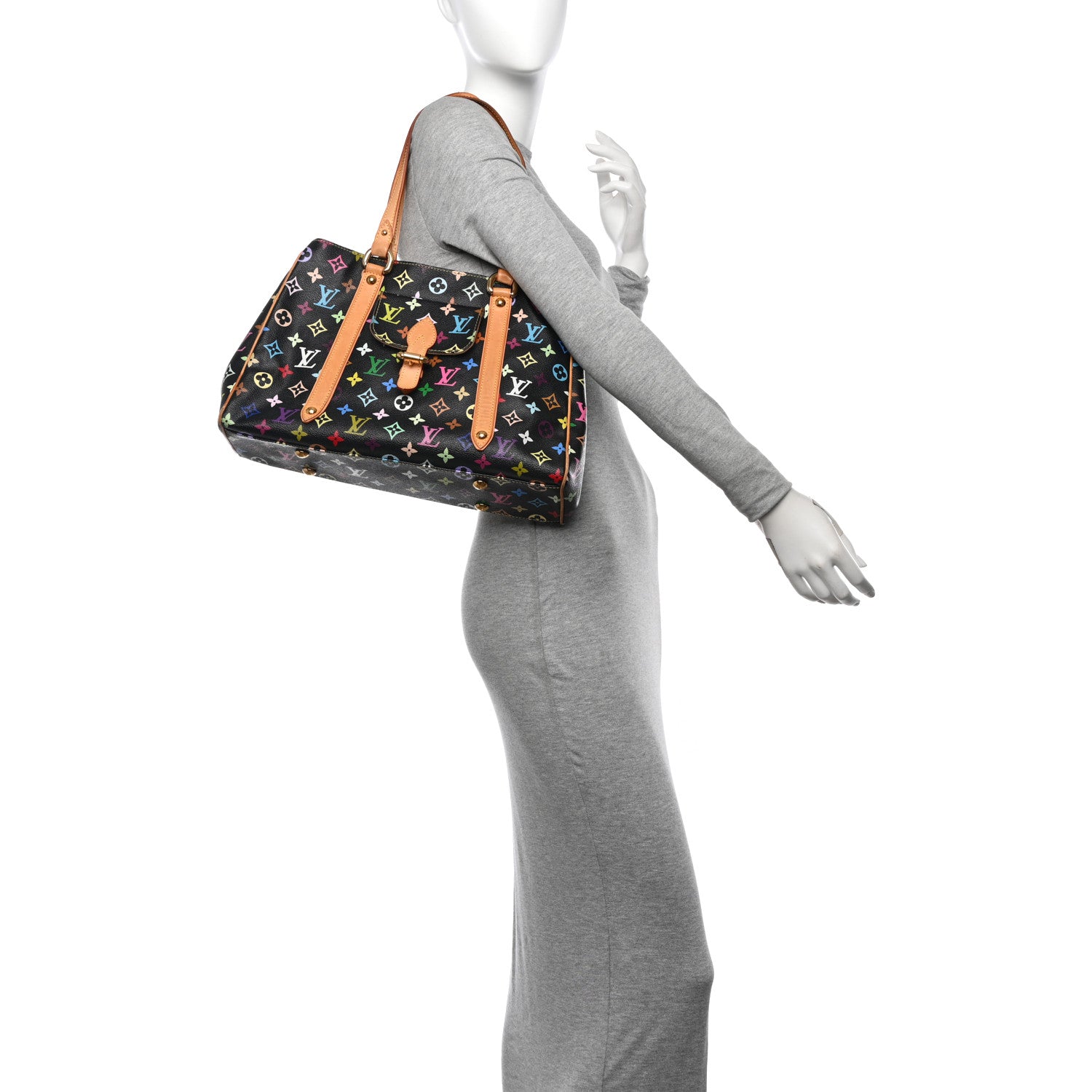 Louis Vuitton Monogram Multicolor Aurelia MM Black 2 of 11