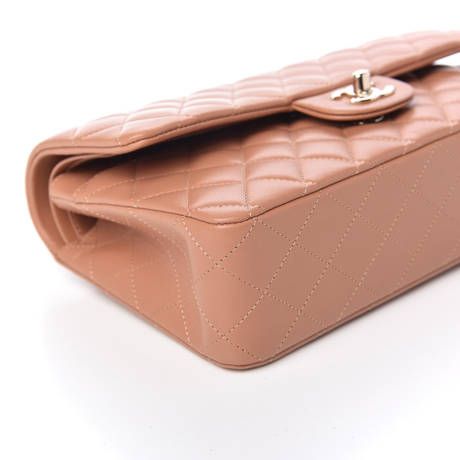 Chanel Lambskin Quilted Medium Double Flap Brown 8 of 10