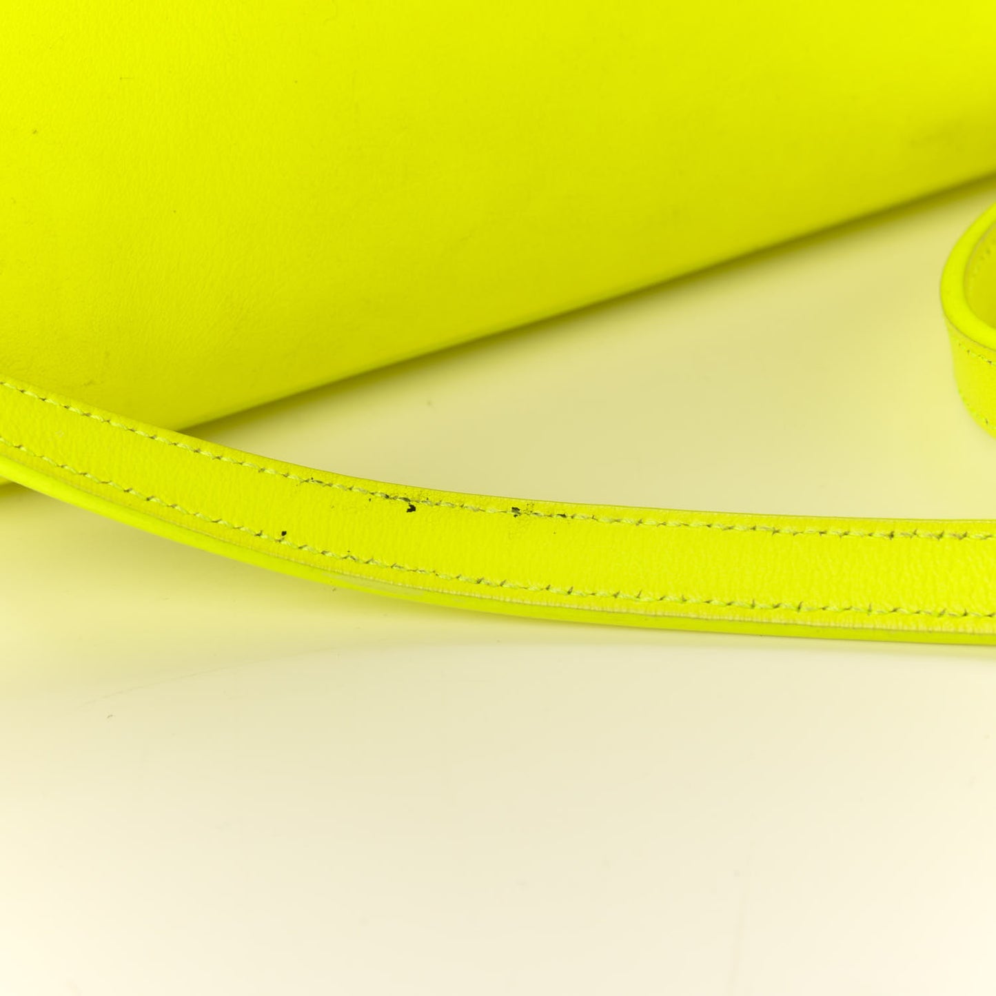 Calfskin Nano Sac De Jour Neon Yellow