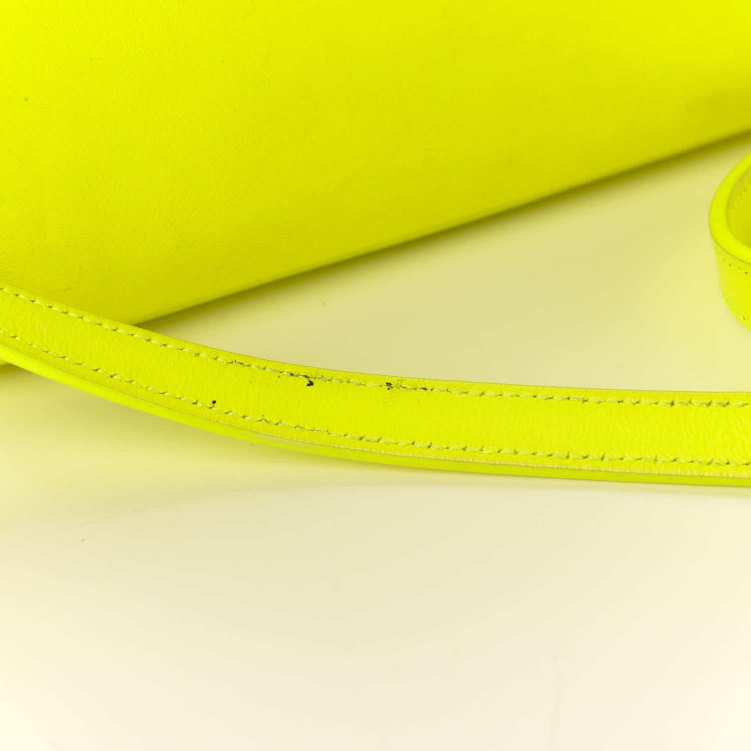 Saint Laurent Calfskin Nano Sac De Jour Neon Yellow 11 of 12