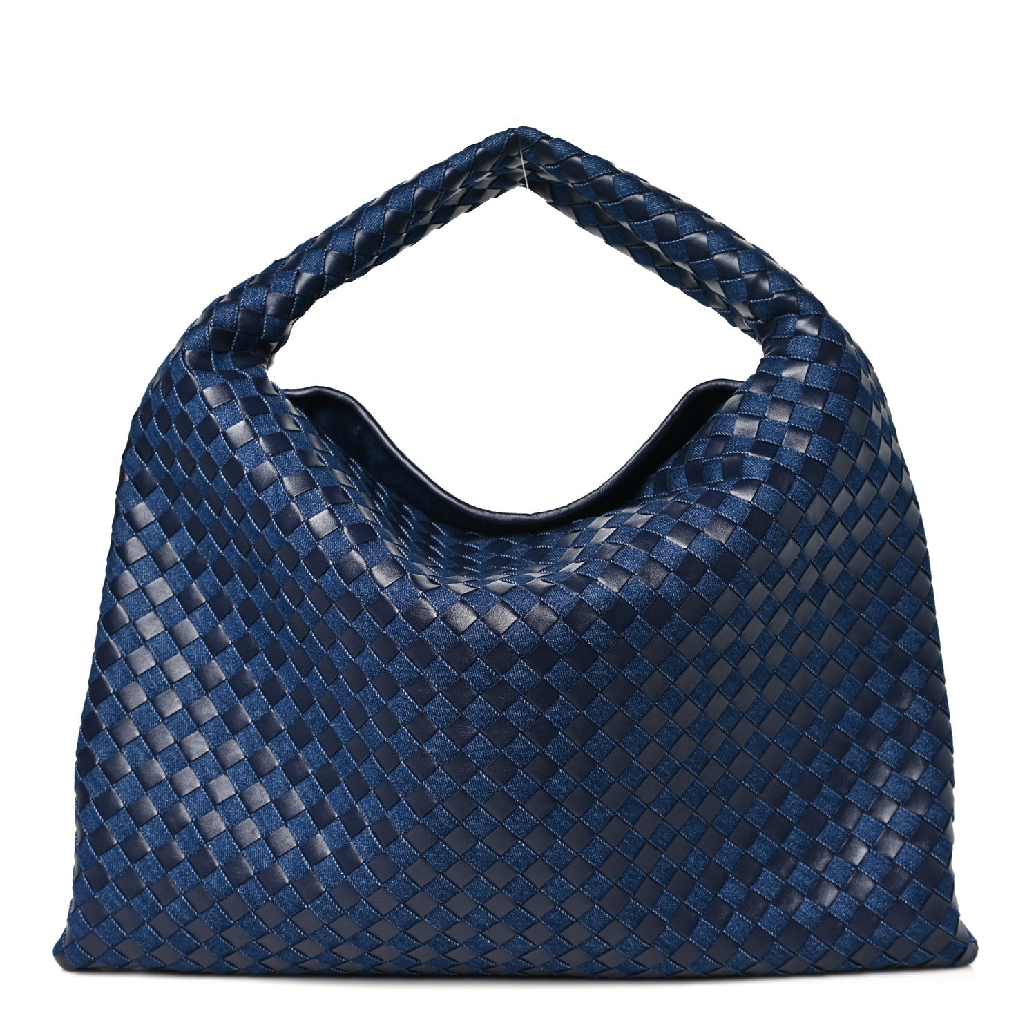 Bottega Veneta Denim Nappa Intrecciato Large Hop Abyss Indigo 1 of 9