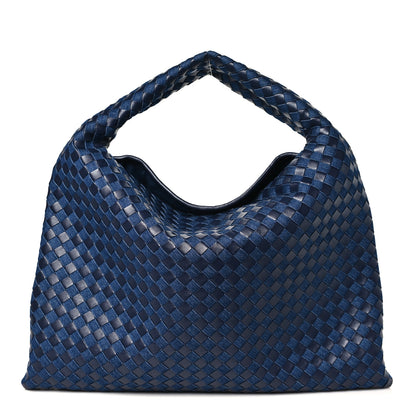 Bottega Veneta Denim Nappa Intrecciato Large Hop Abyss Indigo 1 of 9