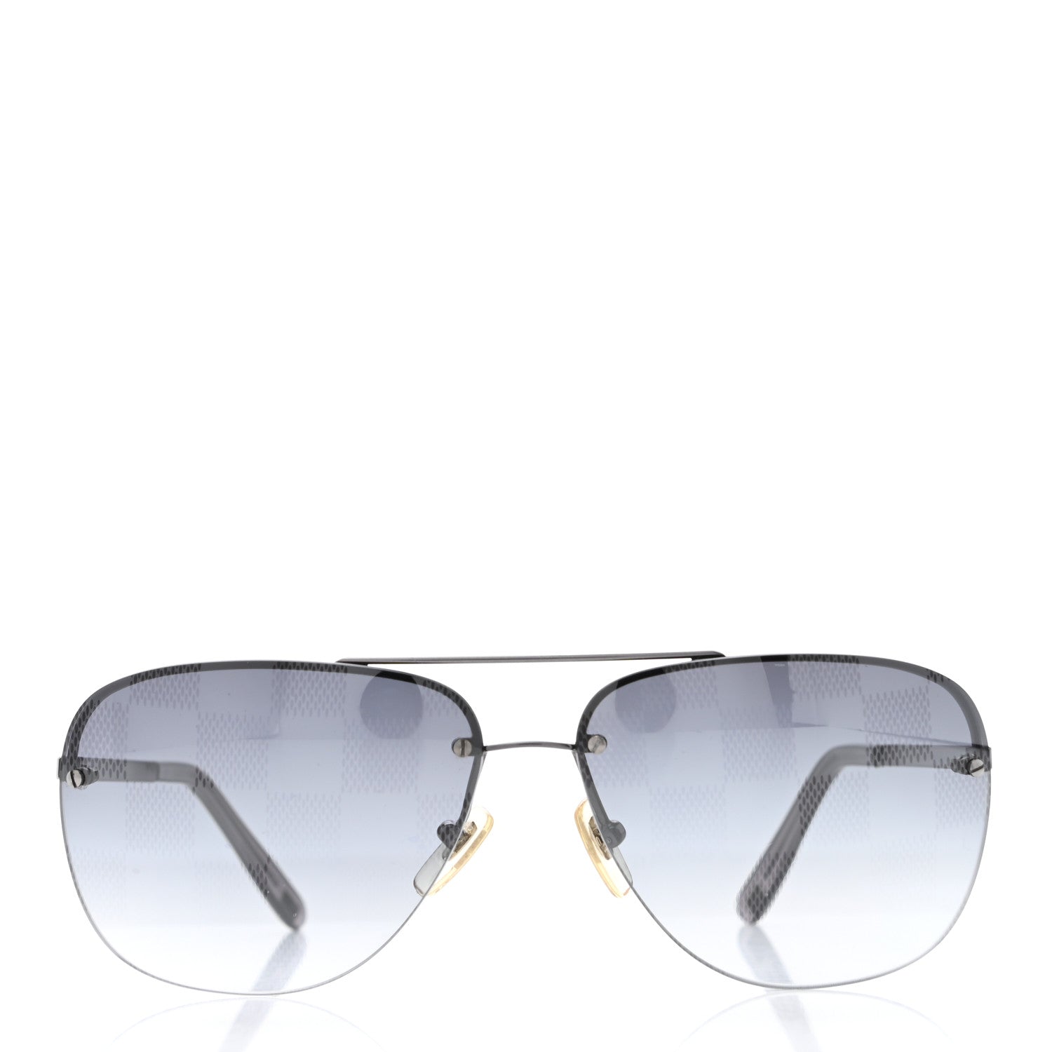 Louis Vuitton Damier Socoa Aviator Sunglasses Z0216U Silver 3 of 8