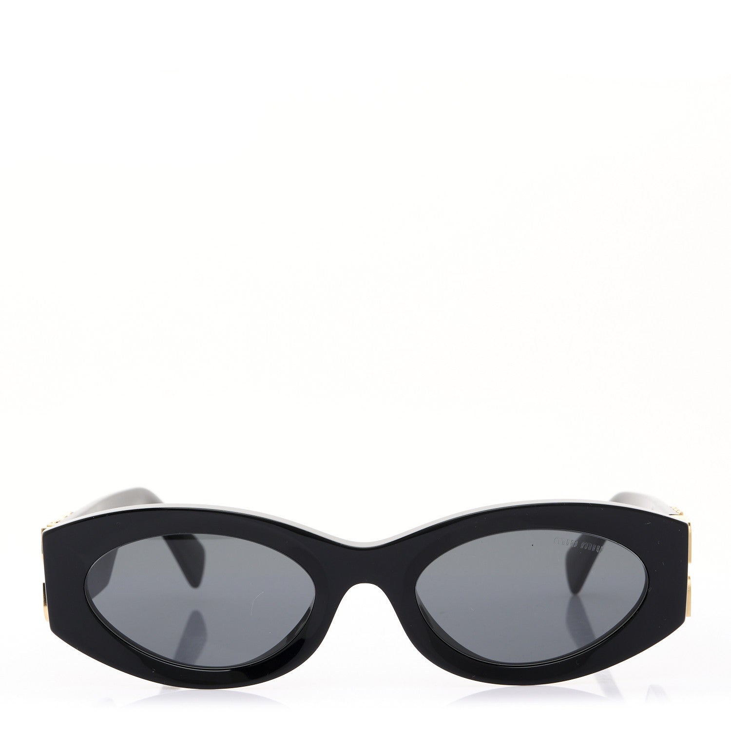 Miu Miu Acetate Oval Glimpse Sunglasses SMU11W Black 4 of 16