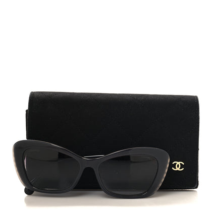 Chanel Acetate Pearl Cat Eye CC Sunglasses 5481-H Black 8 of 8