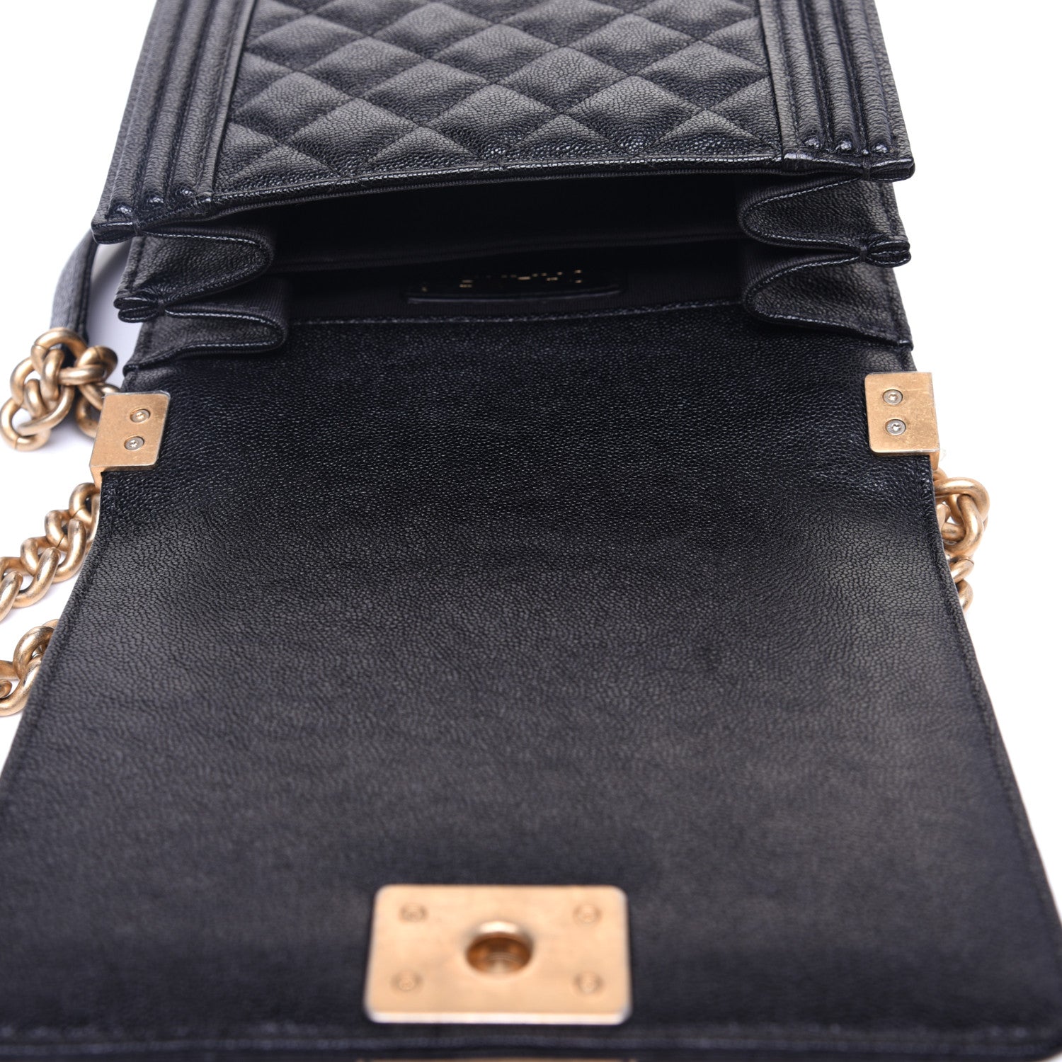 Chanel Caviar Quilted North South Boy Flap Black 11 of 15