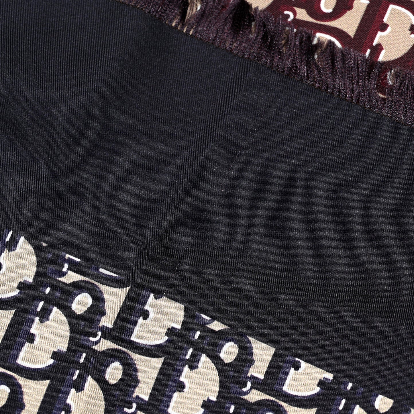 Silk Monogram Scarf Brown