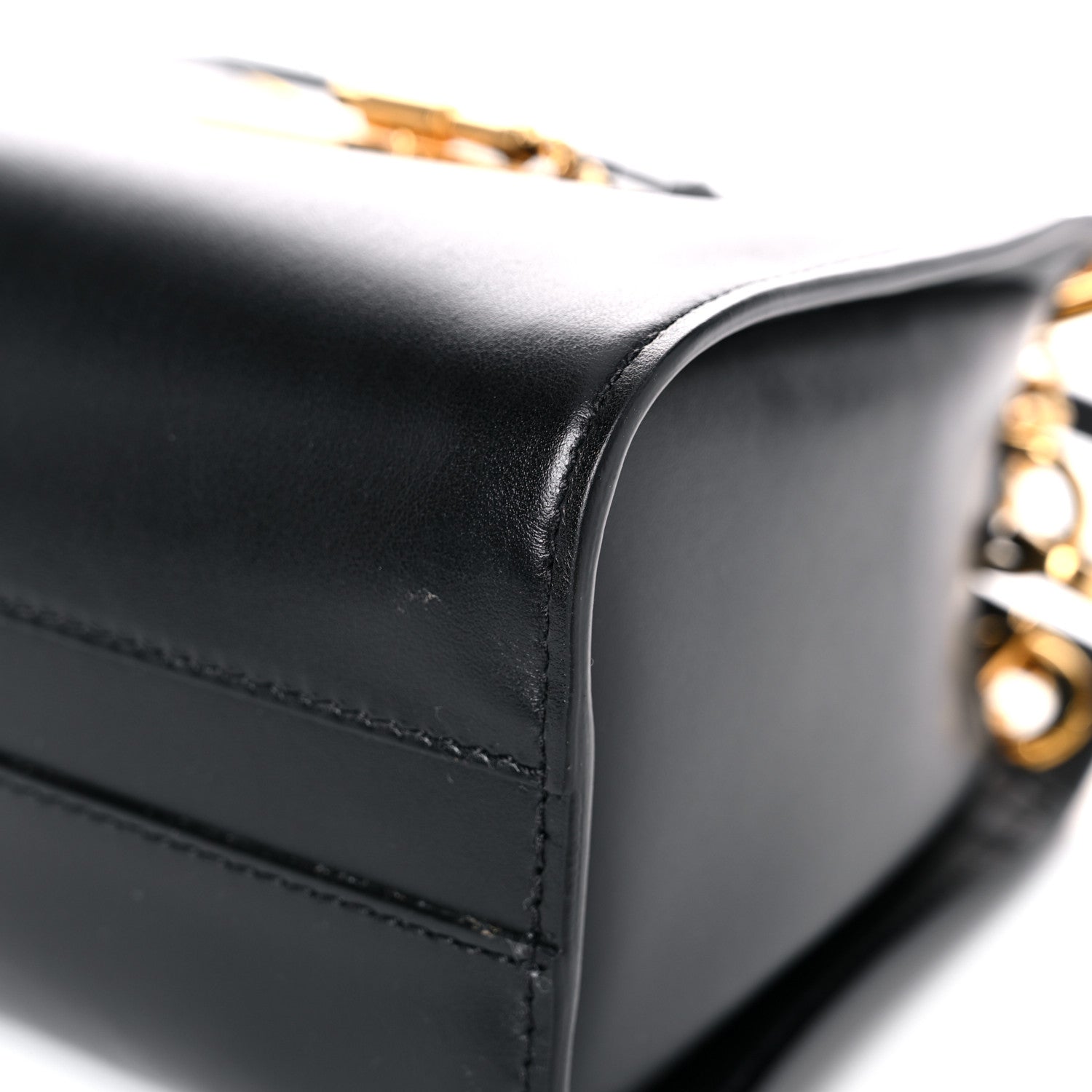 Chloe Shiny Calfskin Mini Annie Shoulder Bag Black 9 of 12
