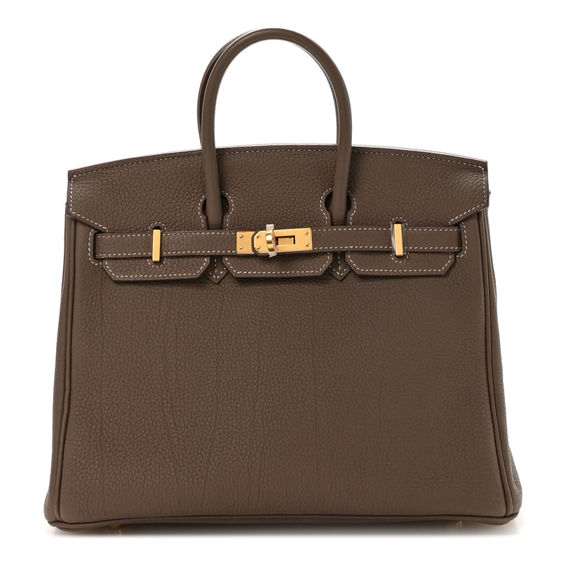 Hermès Togo Birkin 25 Etoupe GHW