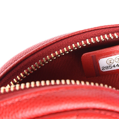 Chanel Caviar Quilted Zip Around Classic Coin Purse Dark Pink 6 of 7