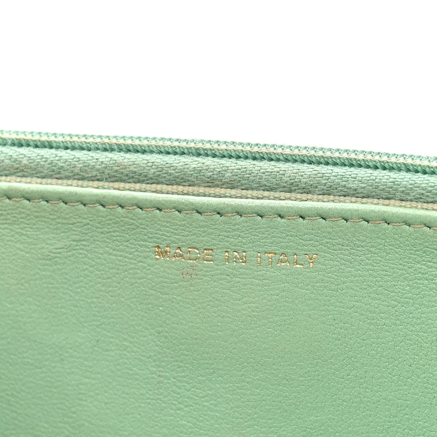 Chanel Shiny Calfskin Quilted Metal Top Handle Wallet On Chain WOC Light Green 7 of 15