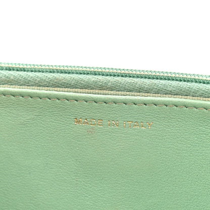 Chanel Shiny Calfskin Quilted Metal Top Handle Wallet On Chain WOC Light Green 7 of 15