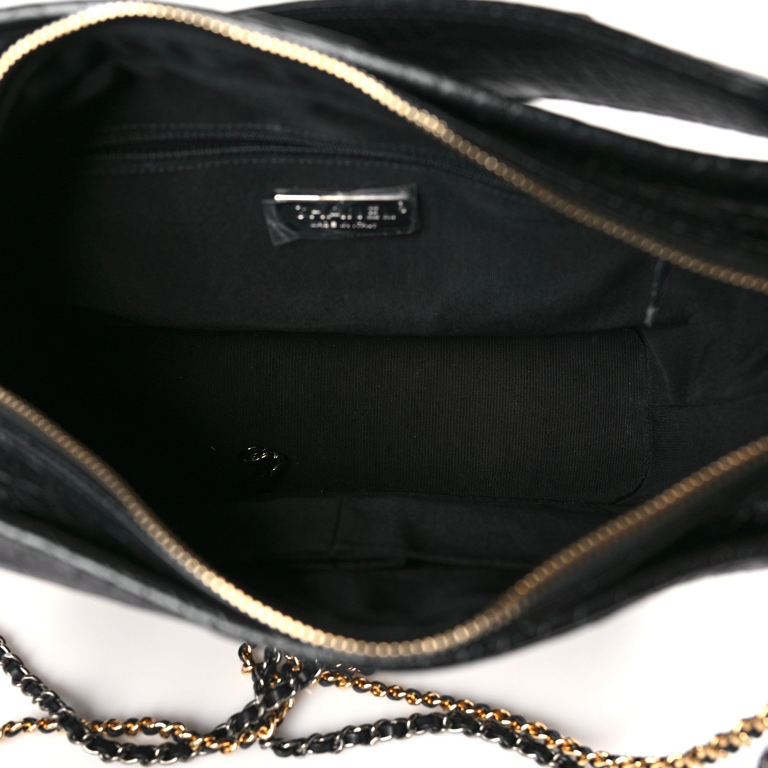 Chanel Crocodile Embossed Calfskin Medium Gabrielle Cocodile Hobo Black 5 of 9