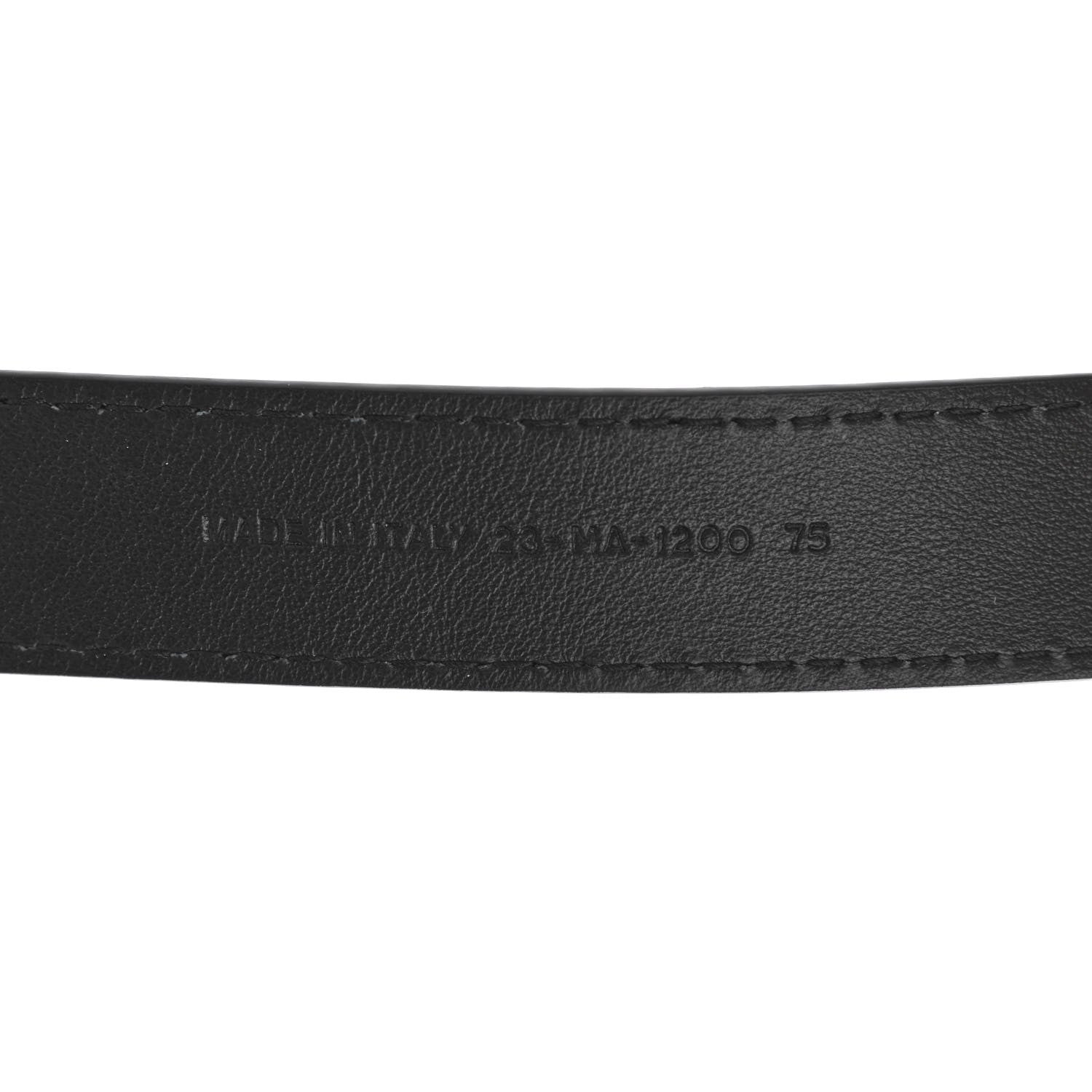 Christian Dior Calfskin D Fence Belt 75 Black 4 of 6