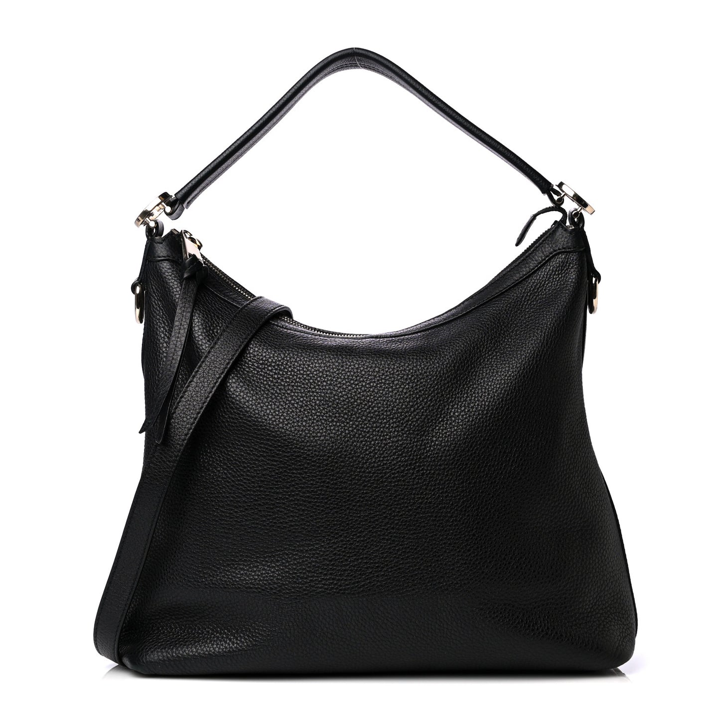 Pebbled Calfskin Small Miss GG Hobo Black