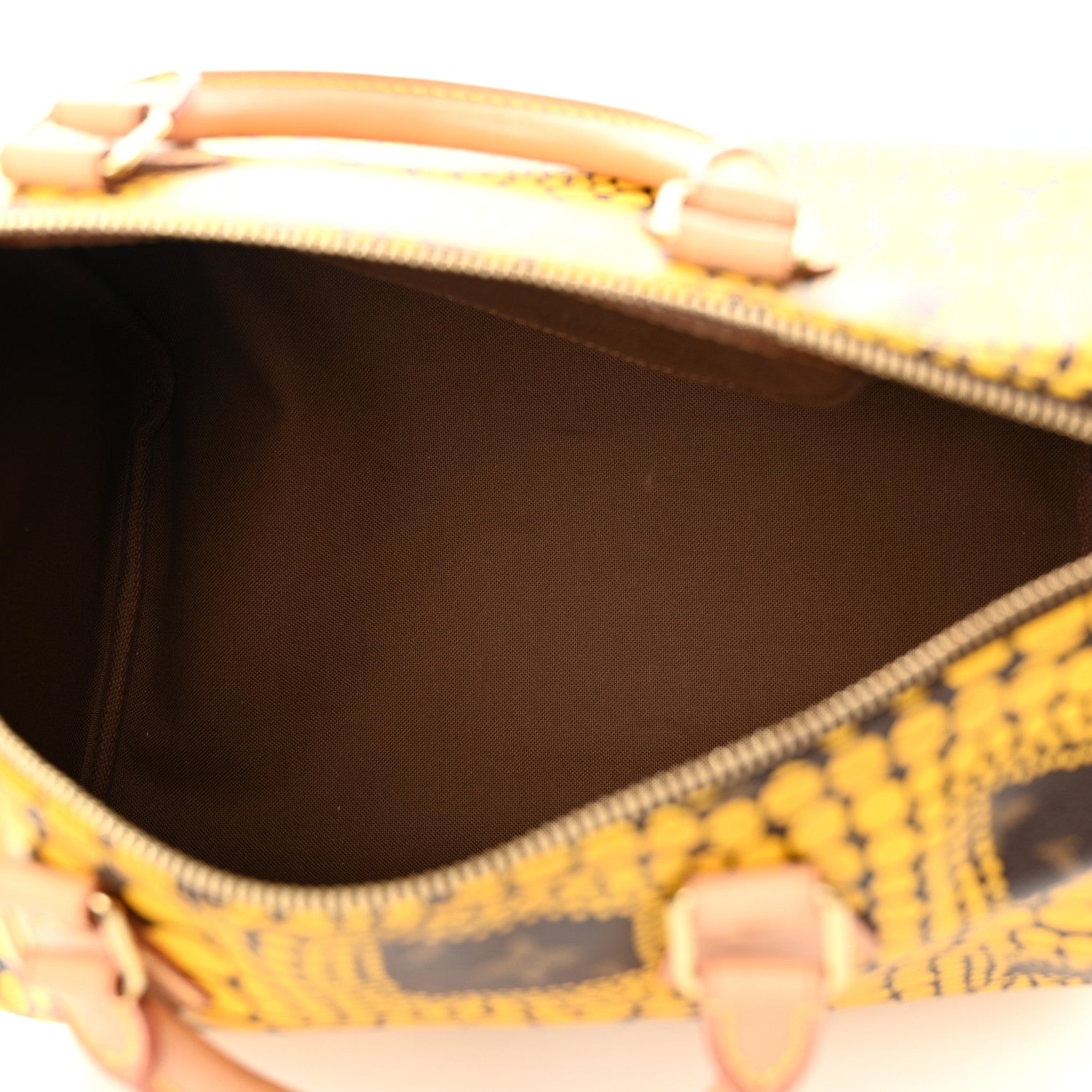 Louis Vuitton Monogram Kusama Town Speedy 30 Yellow 5 of 11