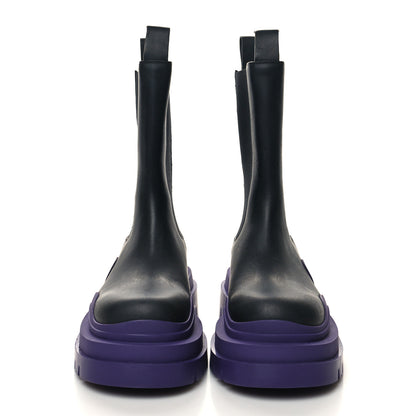 Bottega Veneta Calfskin The Tire Chelsea Boots 37.5 Black Plum 2 of 7