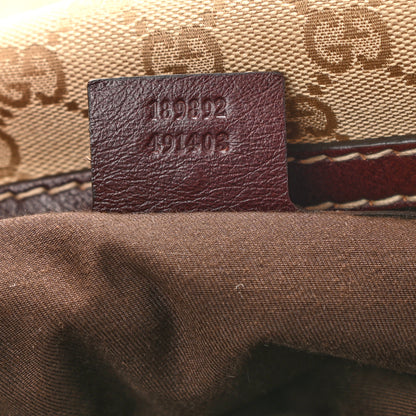 Gucci Monogram Horsebit Nail Medium Boston Brown 6 of 9