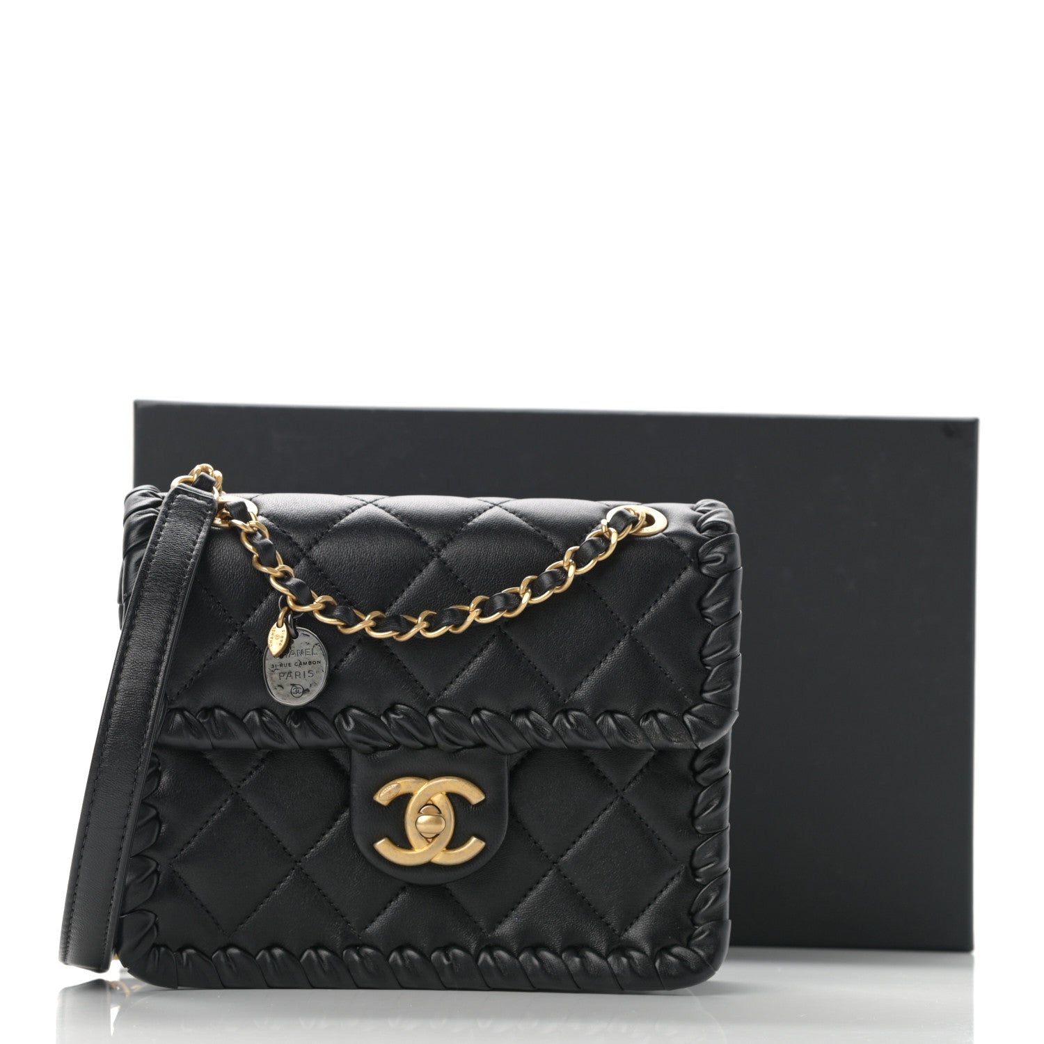 Chanel Calfskin Braided Mini My Own Frame Flap Black 11 of 11