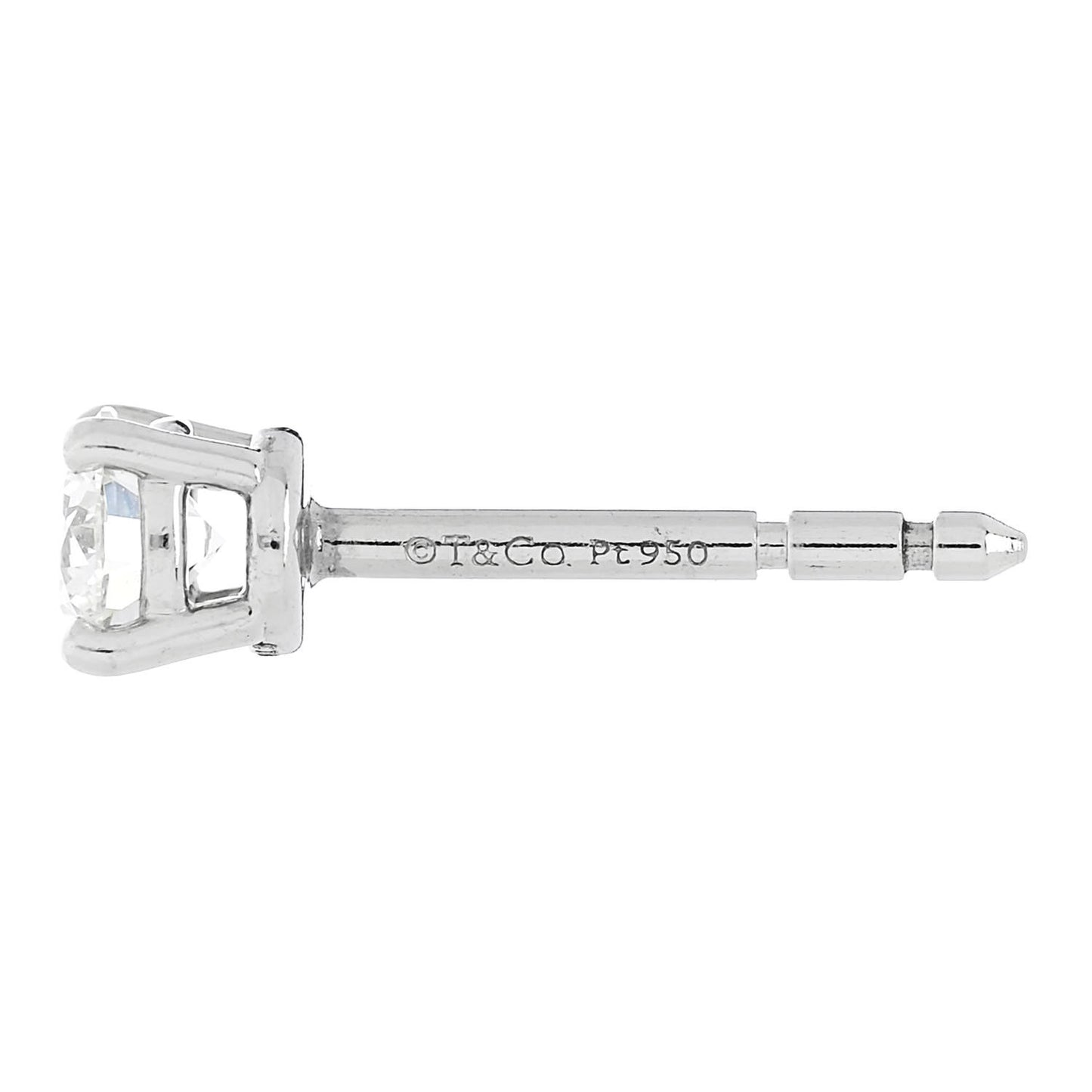 Platinum Diamond .50ctw Solitaire Earrings