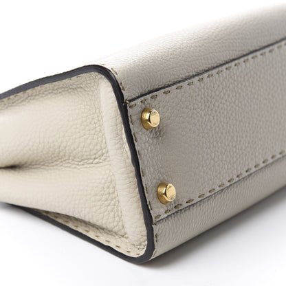 Fendi Cuoio Romano Selleria Medium Peekaboo Iconic Essentially Satchel Latte Laguna Tortora 7 of 11