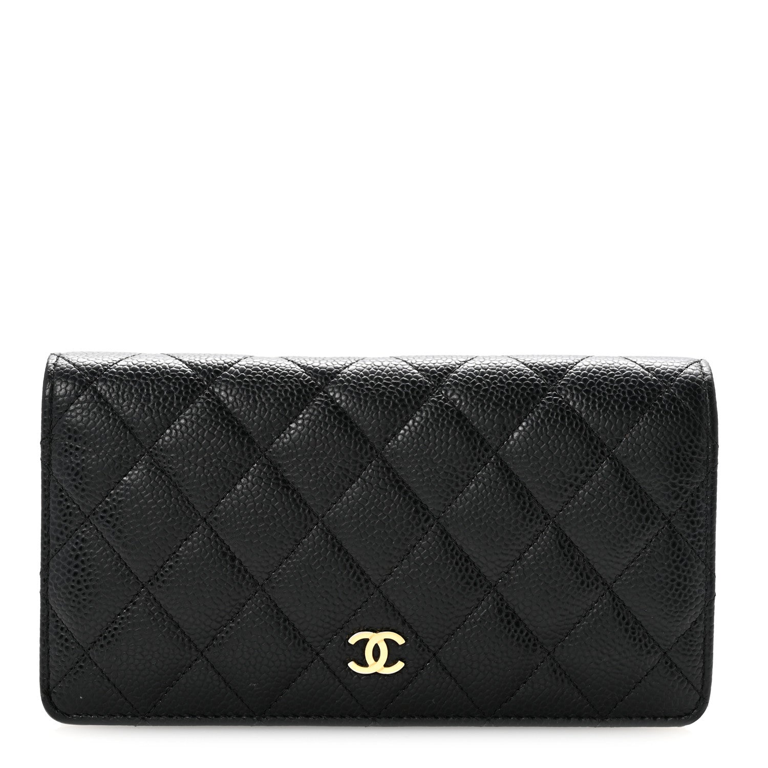 Chanel Caviar Quilted Yen Wallet Black 1 of 12