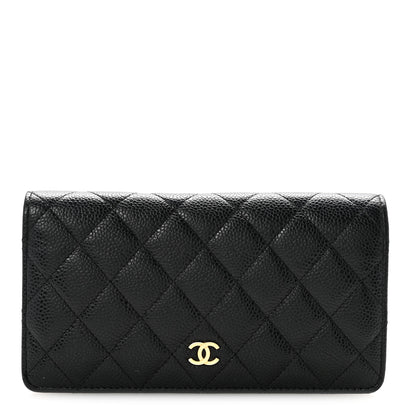 Chanel Caviar Quilted Yen Wallet Black 1 of 12
