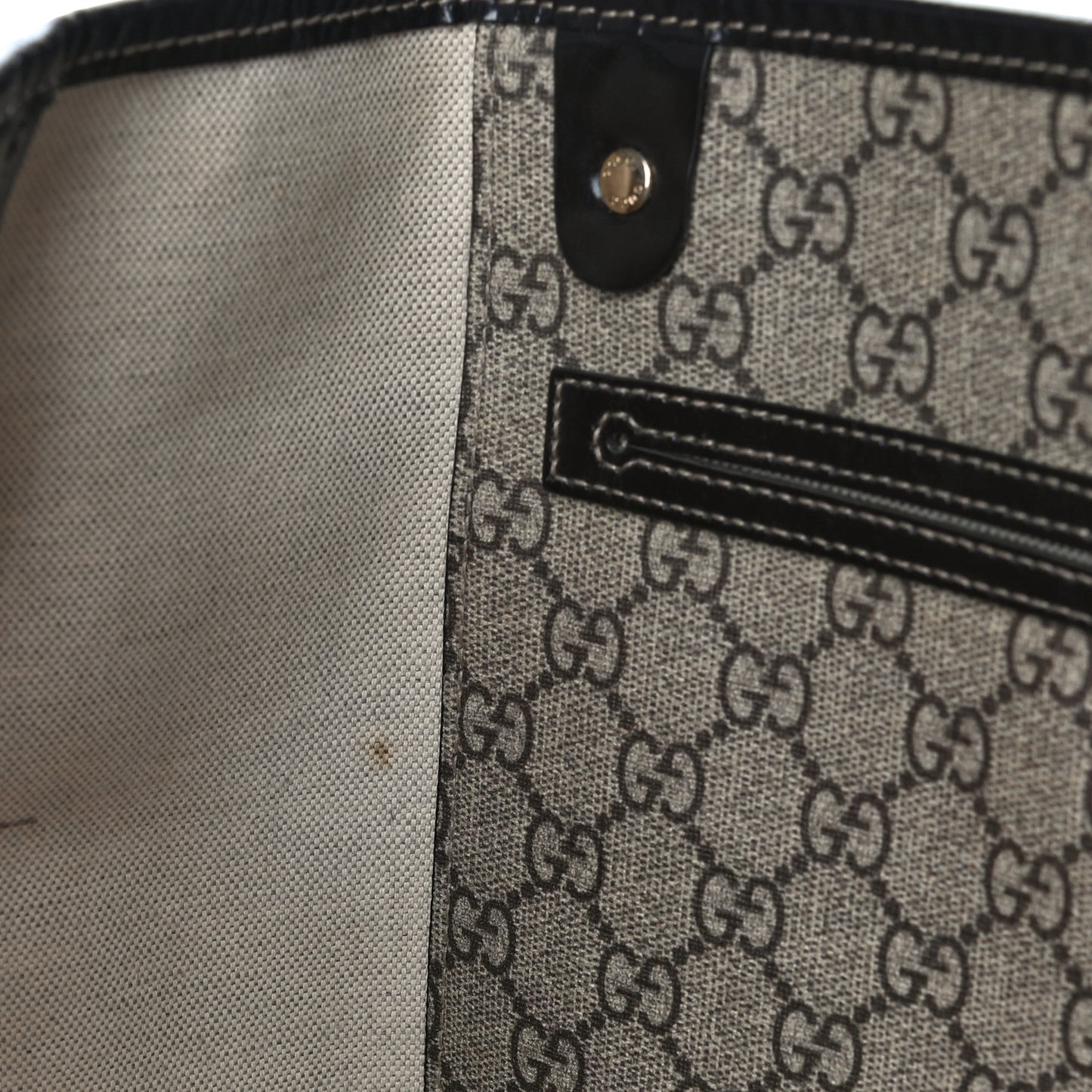 GG Plus Monogram Tattoo Heart Medium Joy Tote Dark Brown