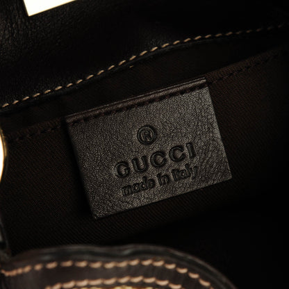 Gucci Monogram Mini Indy Top Handle Bag Dark Brown 6 of 7