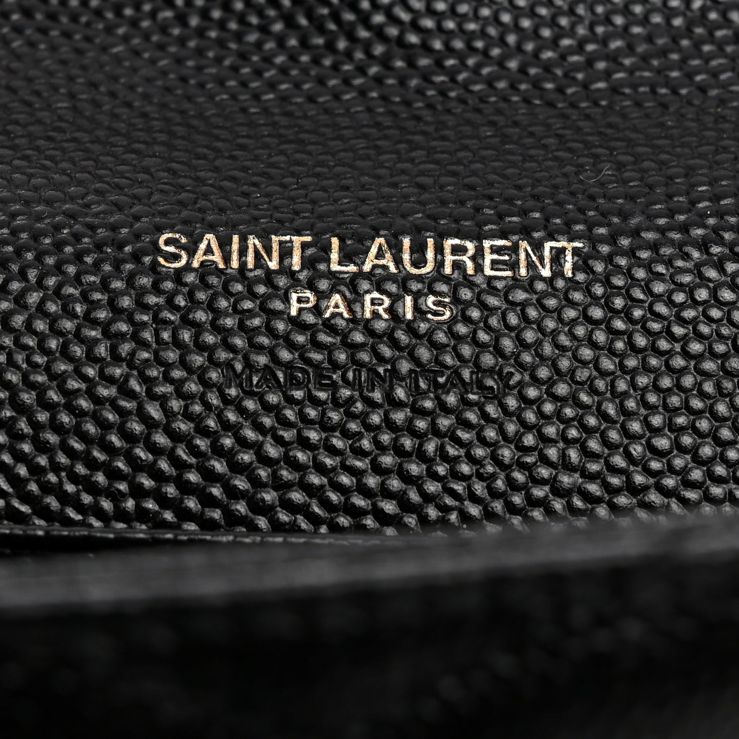 Grain De Poudre Matelasse Chevron Small Monogram Envelope Wallet Black