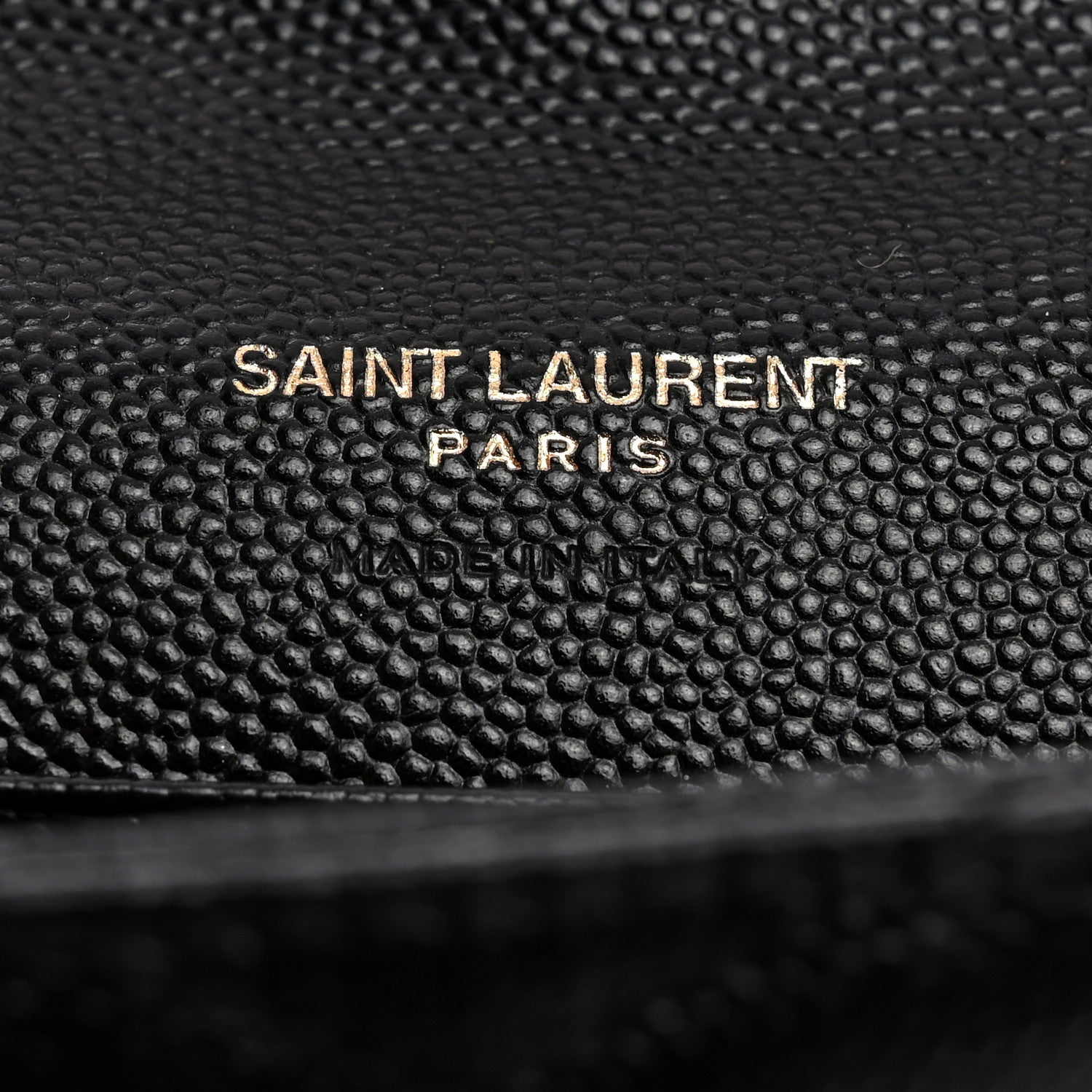 Saint Laurent Grain De Poudre Matelasse Chevron Small Monogram Envelope Wallet Black 6 of 7