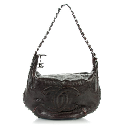 Chanel Glazed Caviar Modern Chain Hobo Brown 1 of 7