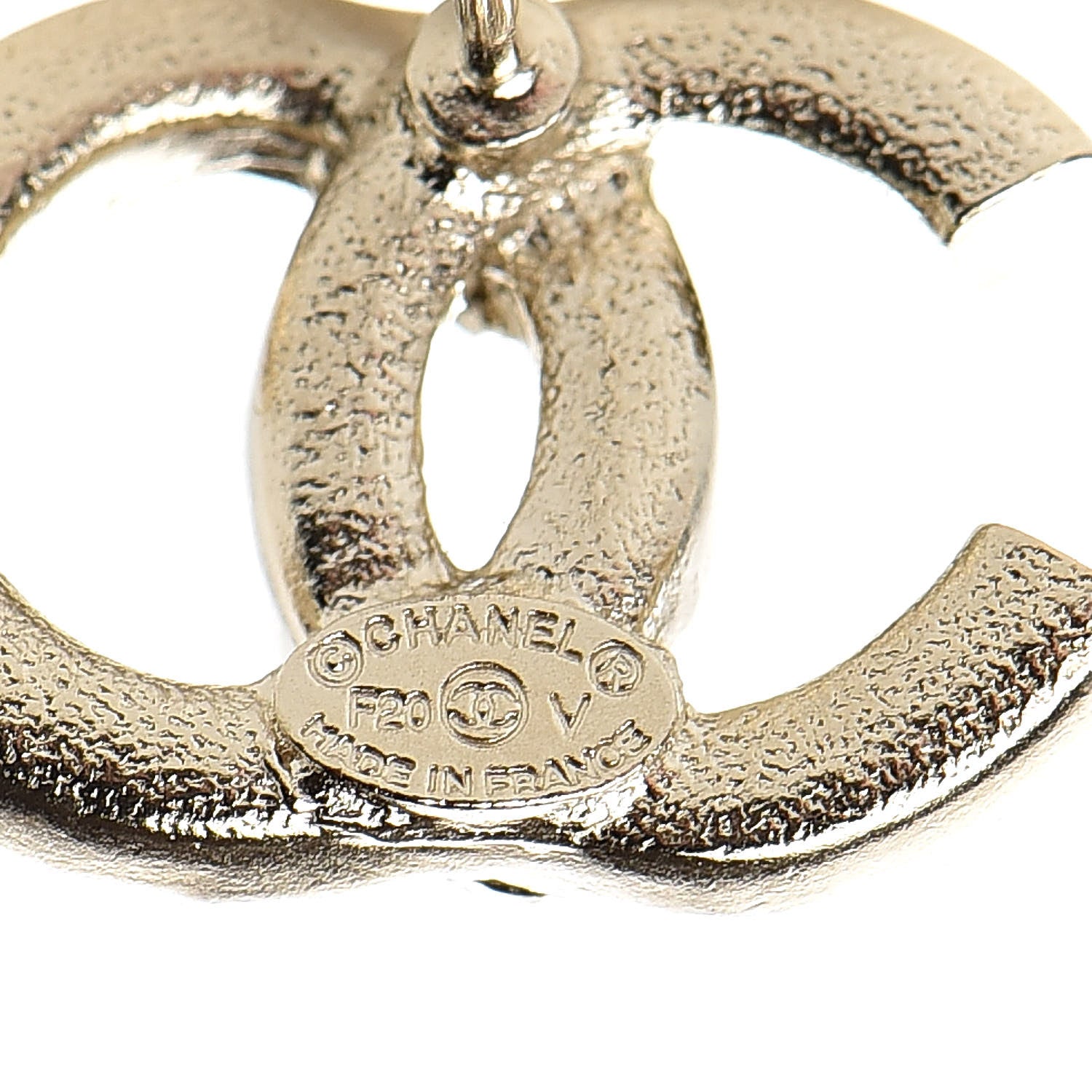 Chanel Crystal Baguette CC Earrings Gold 4 of 5